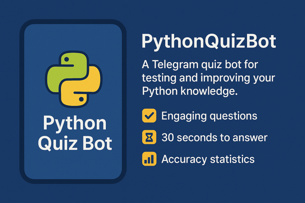 PythonQuizBot — бот для тех, кто хочет знать Python лучше!