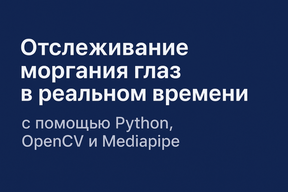 В этой статье мы разберём Python-программу, которая фиксирует моргания глаз в реальном времени с использованием библиотек OpenCV и Mediapipe.